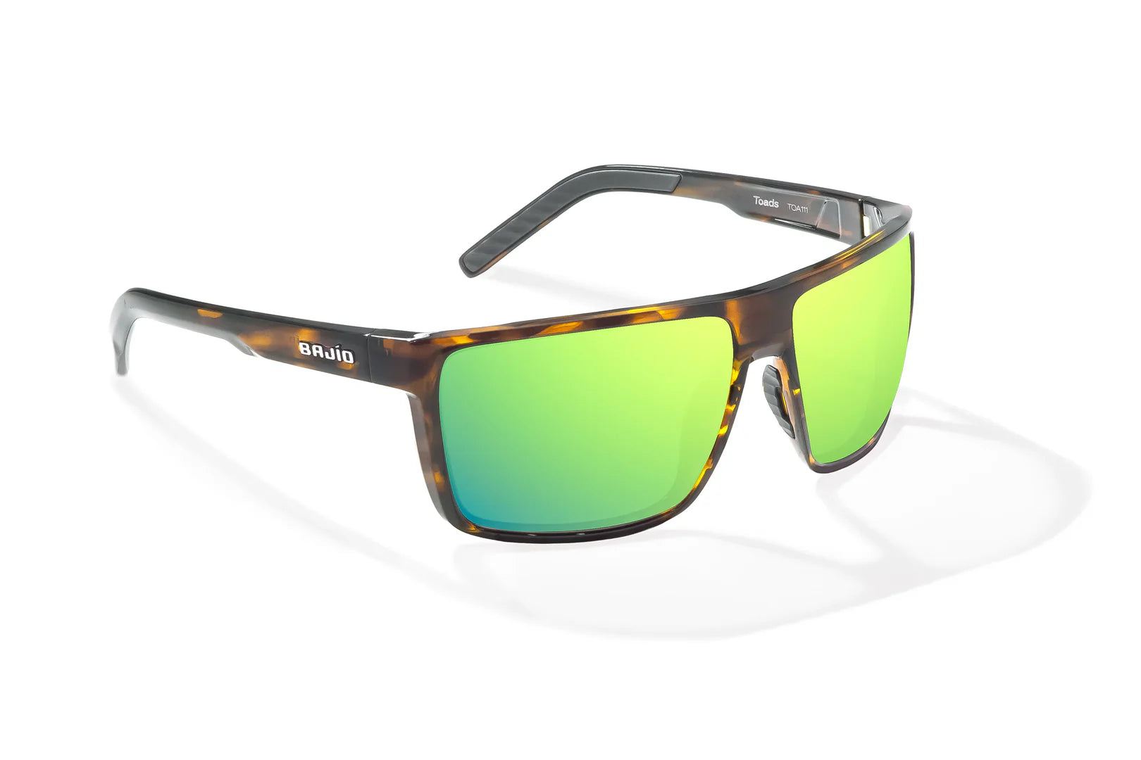 Bajio - Toads - Brown Tortoise Glass & Green Mirror Lens