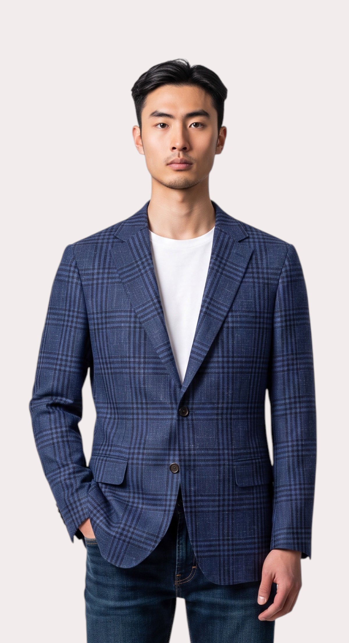 Paul Betenly - Soft Sport Coat - Cobalt Plaid