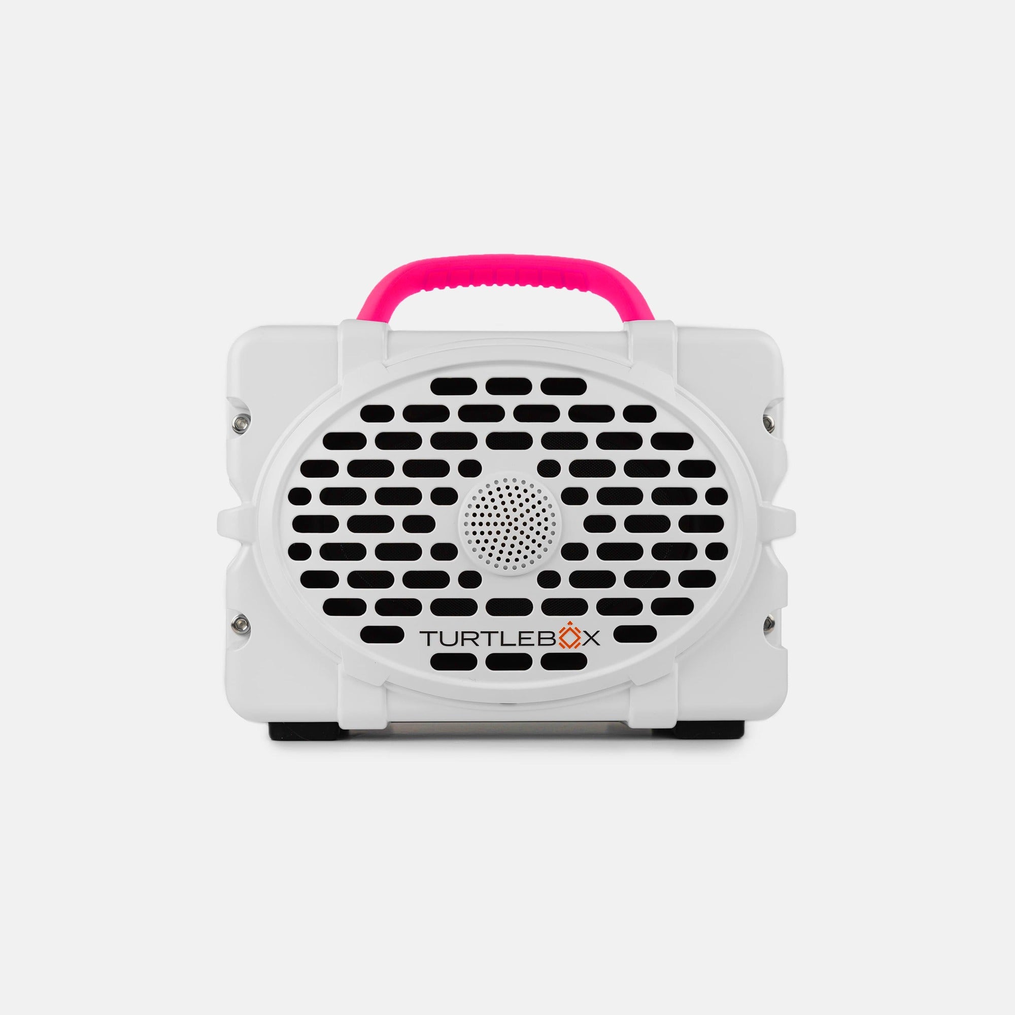 Turtlebox Audio - Outdoor Speaker Gen 3 - White + Hot Pink Handle